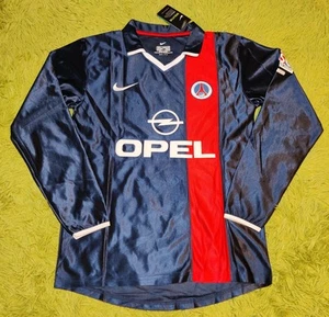 PSG FC 2001/02 Ronaldinho #21 Retro Vintage Soccer Futbol Shirt Jersey Slim L - Picture 1 of 12