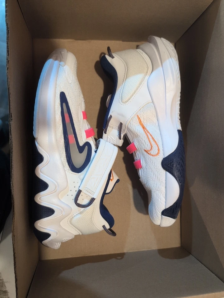 Nike Giannis Immortality 2 Low Youth Size 3Y Wide White Blue Pink DQ1942-102 - Image 1 of 1