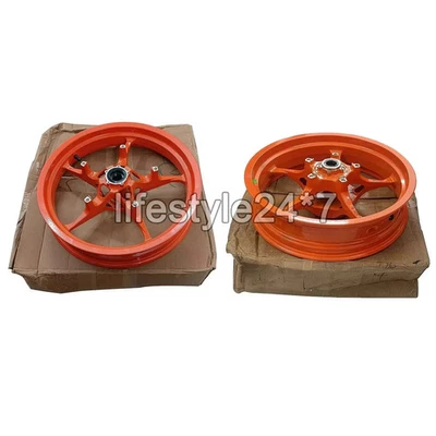 Llanta delantera y trasera color naranja apta para KTM RC 200 390 Gen-3 (2022) modelo Foto 1 de 4