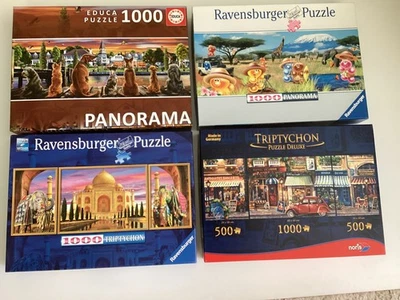 4 Panorama - Triptychon - Puzzle - Ravensburger, Educa, Noris, - Gelini - Bild 1 von 4