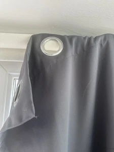 ‘Sale’ IKEA HILLEBORG Pair Dark Grey Room Darkening Curtains 145 x 250 cm - Picture 1 of 9