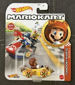 Hot Wheels Mario Kart TANOOKI MARIO Bumble V Diecast 1:64 Scale Car Mattel - NIB - Picture 1 of 2