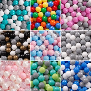 KiddyMoon Set di Plastica Palline Colorate per Piscina Bambini ∅7CM, Multicolore - Photo 1/71