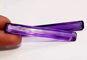 Certified Natural Brazilian 98.2 Ct Purple Topaz Emerald Cut Loose Gemstone 1 pc - Picture 1 of 4