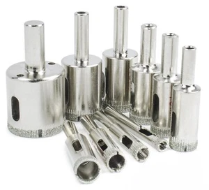 Diamantbohrer-Bits, 10 Stück - Glas, Fliese, Marmor und Keramik Hohlkern Extra - Bild 1 von 3