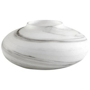 Cyan Design Moon Mist 6" Vase, White/Black Swirl - 10467 - Picture 1 of 1