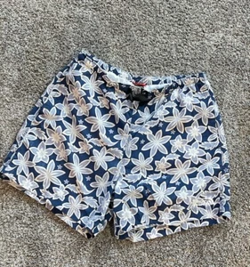 North Face Shorts Womens Medium Blue Floral Pockets 5 Inch Inseam Outdoor Casual - Picture 1 of 6