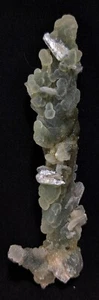 Stilbite bleads on coral chalcedony stick mineral specimen (REPAIR) - Picture 1 of 4