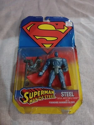 超人钢铁侠约翰·亨利·铁斯可动人偶密封 1995 年肯纳 — 第 1/4 张图片