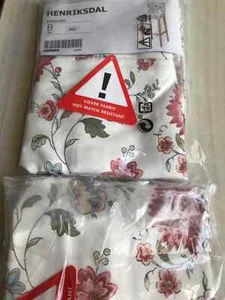 Ikea Henriksdal Videslund Multicoured Floral Bar Stool Covers SET of 2 NEW - Picture 1 of 7