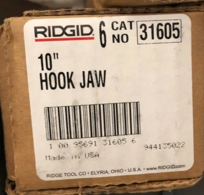 Ridgid 31605 10" Hook Jaw - Image 1 of 2