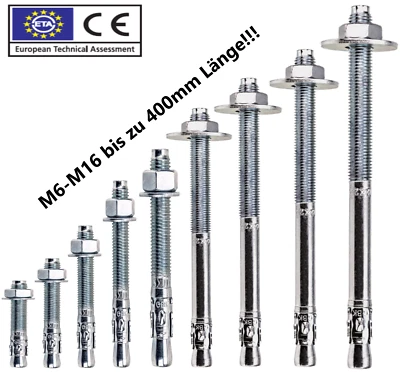 ✔Bolzenanker Stahlanker Schwerlastdübel Schwerlastanker  M6 M8 M10 M12 M16 M20✔⚒ - Bild 1 von 4