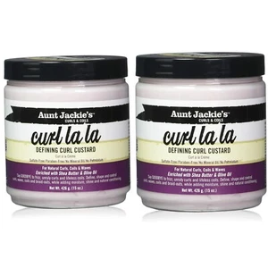 2x Aunt Jackie’s Curl La La Defining Curl Custard senza solfati e parabeni 426 g - Foto 1 di 4