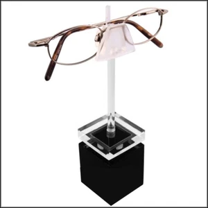 Optical Display - d5.BLK - Acrylic Cubic eyewear Display in Black - Picture 1 of 1