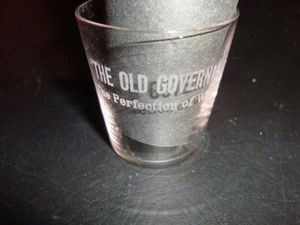 Circa 1900 Old Government Whiskey Etched Shot Glass, San Francisco, California - Picture 1 of 1
