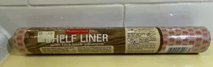 Vtg 1981 Rubbermaid Shelf Liner - Burnt Orange Floral - 12in x 10ft - Retro NOS - Picture 1 of 6