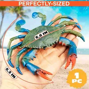 Blue Crab TiKi Bar Nursery - Plastic Toy Bath Toys for Sea - Relistic Ocean - Picture 1 of 8