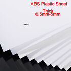 White ABS Plastic Sheet Board Plate DIY Model Craft Thick 0.5mm/0.8mm/1mm-5mm