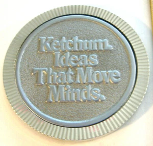 KETCHUM IDEAS THAT MOVE MINDS~PITTSBURGH ADVERTISING PAPERWEIGHT - Picture 1 of 3