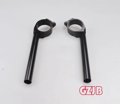 Black Clip Ons Handlebar for Yamaha YZF R6 2006-2016 2007 08 09 10 11 12 2013 - Image 1 of 3