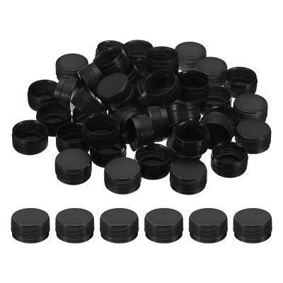 1.2inch Plastic Bottle Caps for Crafts, 200Pcs Bottle Screw Lids, Black Foto 1 de 4