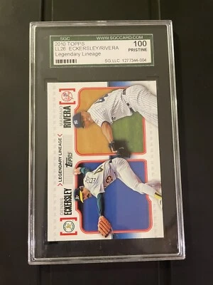 Mariano Rivera 2010 Topps Legendary Lineage #LL26 Pristine SGC 100 = PSA 10 - Image 1 of 2