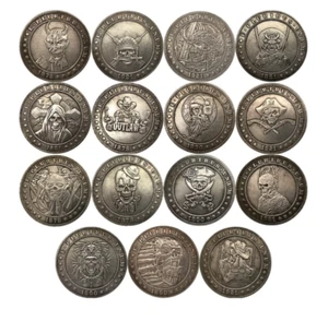 15Pcs Skull Hobo Antique Coin Collectible Old German Coin Art Collection Physica - Picture 1 of 1