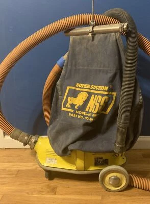 NSS M-1 "Pig" Portable canister Commercial Vacuum sweeper Vac & Hose Yellow M1 - Image 1 of 4