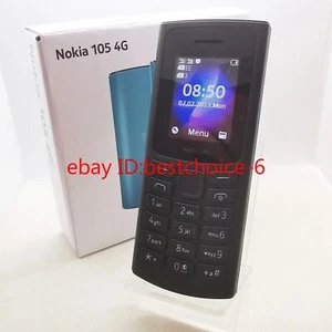 Original Nokia 105 4G Black Blue Dual SIM Unlocked cell phone - New Sealed - Afbeelding 1 van 20