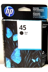 Cartucho de tinta negro original HP 45 51645a Deskjet 6122 960 980 1180 1120 890 959 - Imagen 1 de 1