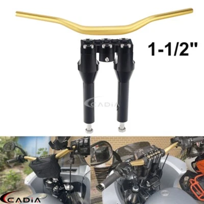 1 1/2" Handlebar Risers Kit Club Style For Harley Softail Sportster XL Touring - Image 1 of 4