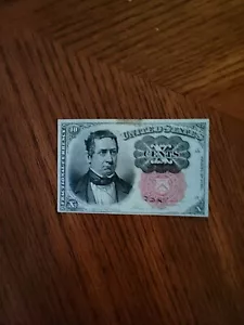 1874 10 cent fractional currency. Note Has A Stain At The Top. - Picture 1 of 4