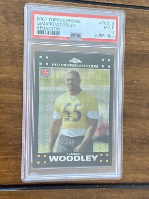 2007 Topps Chrome Lamarr Woodley Xfractor Psa 9 - Image 1 of 2