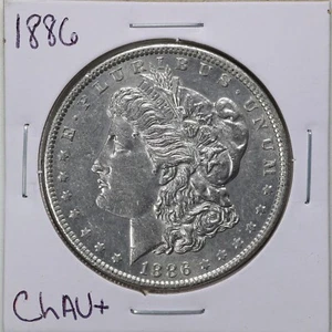 1886 $1 Morgan Silver Dollar in Choice AU+ Condition #2156 - Picture 1 of 2