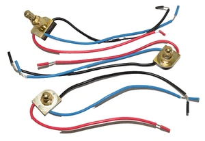 3x ZE-115 Switch 3-WAY 2 Circuit BRASS ROTARY CANOPY SWITCH 3/8" Shank # 22310 - Picture 1 of 10