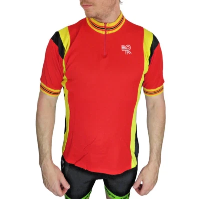 Camiseta deportiva de ciclismo a rayas de nailon Kopa de colección años 70 80 para hombre 4 mediana Foto 1 de 4