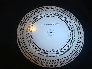 DISCO STROBO STROBOSCOPE SPEED DISC, DISCO STROBO ITALY 50HZ 60 HZ GIRADISCHI - Imagen 1 de 3