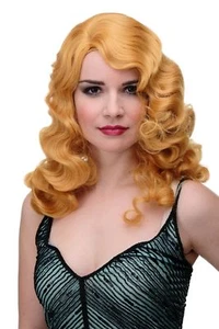 Wig Classic Hollywood Water Wave Wavy Blonde Light Copper Blonde GFW1860 - Picture 1 of 6