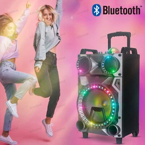 12" Large Woofer 3000W Bluetooth Speaker Rechargable For Party FM Karaok DJ AUX - Picture 1 of 11