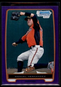 2012 Bowman Chrome Purple Refractor Manuel Hernandez #194 Baltimore Orioles /199