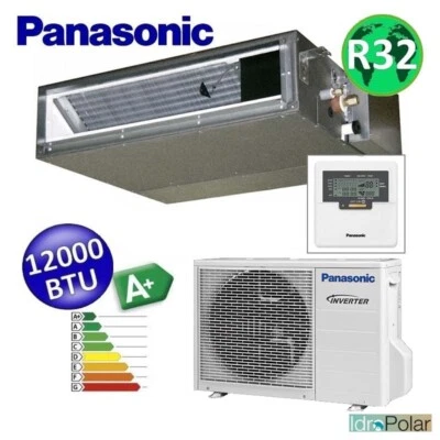 Kanal Klimageräte PANASONIC R32 12000 BTU 3,5 KW A+ KLIMA niedriger Druck NEU - Bild 1 von 2
