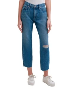 Calvin Klein Jeans Junior High-Rise Mom-Fit Baumwolle Ankle Jeans Blau Gr. 26 - Bild 1 von 3