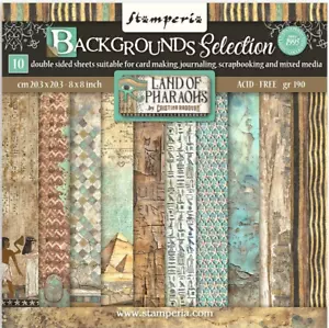 Stamperia FORTUNE - TIERRA DE FARAONES - 8" X 8" - DOBLE CARA - 10 HOJAS - Imagen 1 de 14