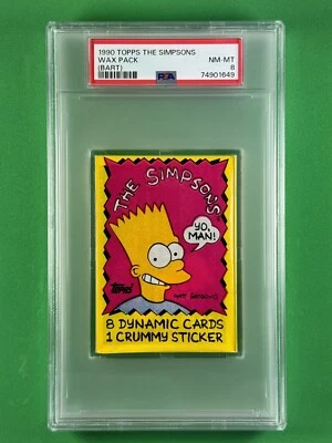 1990 Topps The Simpsons Wax Pack PSA 8-Bart Simpson On Top  - Image 1 of 2