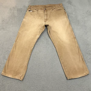 Dickies Pants Mens 42x30 Brown Beige Faded Carpenter Duck Canvas Work Wear Y2K - Picture 1 of 10