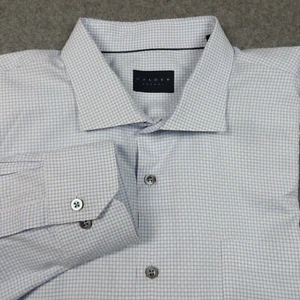 Calder Carmel Hemd Herren XXL weiß mit blauem grafischem Karo Langarm neu in einwandfreiem Zustand - Bild 1 von 12