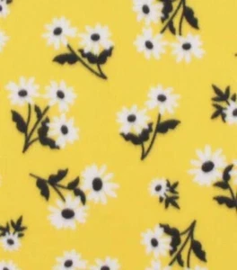 Fleece Daisies on Yellow Background Fabric Craft Sewing 1 Yd x 59" W Fast Ship - Picture 1 of 5