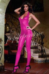 Hot Sheer Halter Crotchless Big Bodystocking Lace-up See Through Nightwear