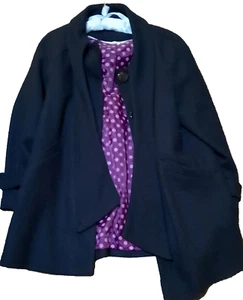 DEBENHAMS/JOHN ROCHA coat/SHAWL/black AMAZING size14-16(bust 112-116cm) - Picture 1 of 23