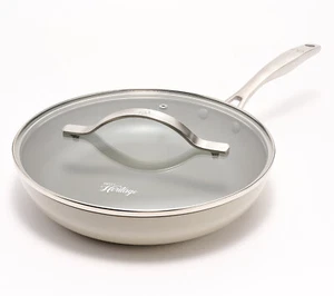 Sartén antiadherente Carla Hall Sweet Heritage 10" con tapa de vidrio modelo K90758 - Imagen 1 de 11